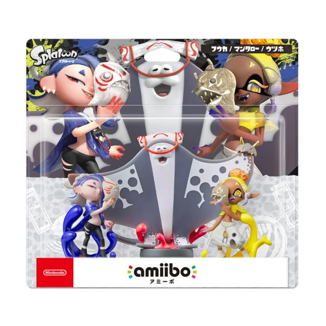 【Nintendo 任天堂】amiibo 魚漿幫 莎莎/曼曼/鬼福 三入組 斯普拉遁3系列