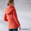【LUNG.L 林佳樺】LM59C 橘色防潑水鋪棉連帽長袖外套(女裝 防風 保暖 秋冬款)