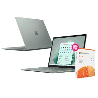 【Microsoft 微軟】微軟365個人版★13吋i7輕薄觸控筆電(Surface Laptop5/i7-1255U/16G/512G/W11-莫蘭迪綠)