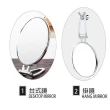 【CMK】手持和桌上圓形化妝鏡鍍 2入(金鍍銀梳妝雙面鏡子)