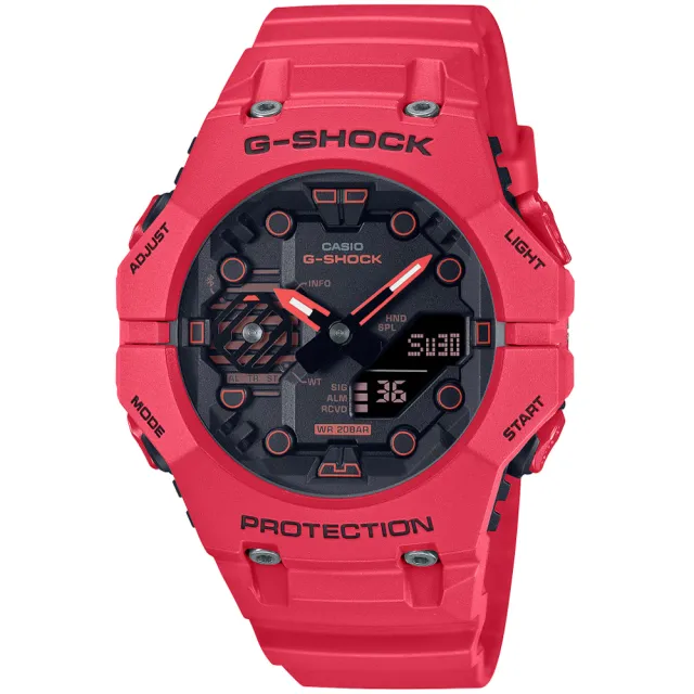 CASIO 卡西歐】G-SHOCK 藍牙連線時尚潮流雙顯腕錶聖誕禮物(GA-B001-4A