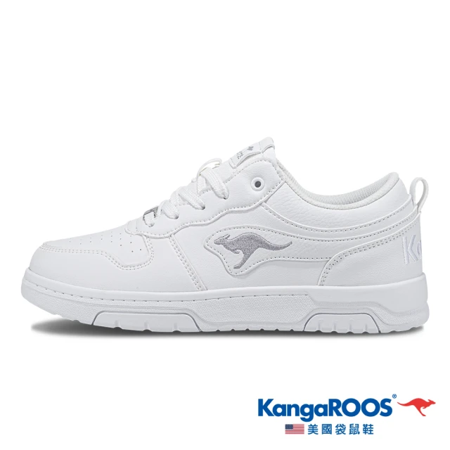 KangaROOS 男鞋 GLIDE 低筒復古籃球鞋 吸濕透氣 運動休閒(白/-KM32079)