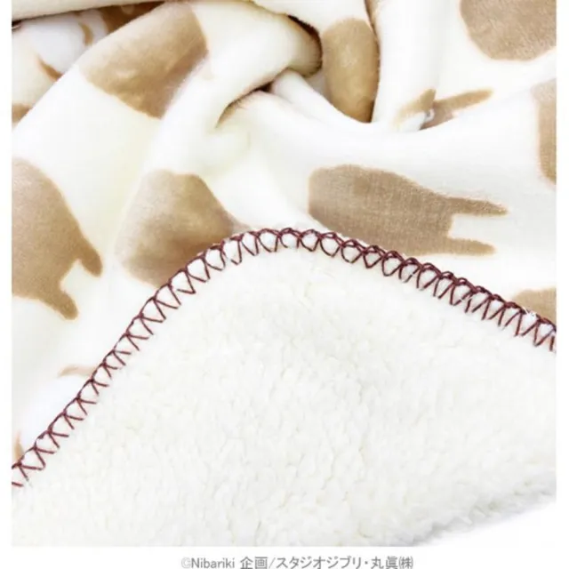 【小禮堂】宮崎駿 Miffy 單人披肩毛毯 蛋白石加工 70x100cm(平輸品)