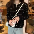 【BBHONEY】法式優雅小香風橫紋針織外套(冬季外套)