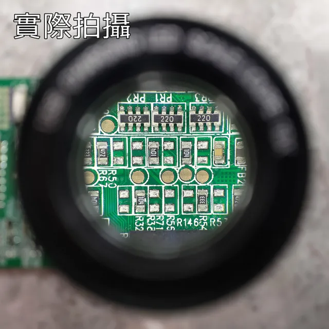 【Hamlet】10倍/40D/28mm LED充電式消色差量測型高倍放大鏡 N452(印刷網點 工廠品管 低視力輔具)