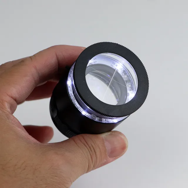 【Hamlet】10x/40D/28mm LED充電式消色差量測型高倍放大鏡(N452)