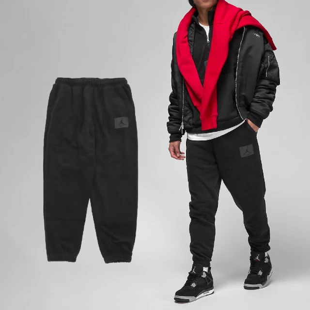 NIKE 耐吉 長褲 Jordan Essentials Fleece Winter 男 黑 抽繩 束腳(FD7532-010)