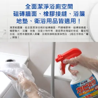 【LION 獅王】日本獅王Pix浴廁去霉清潔噴霧泡 400g-2入組(除黴/地墊/浴廁/去垢)