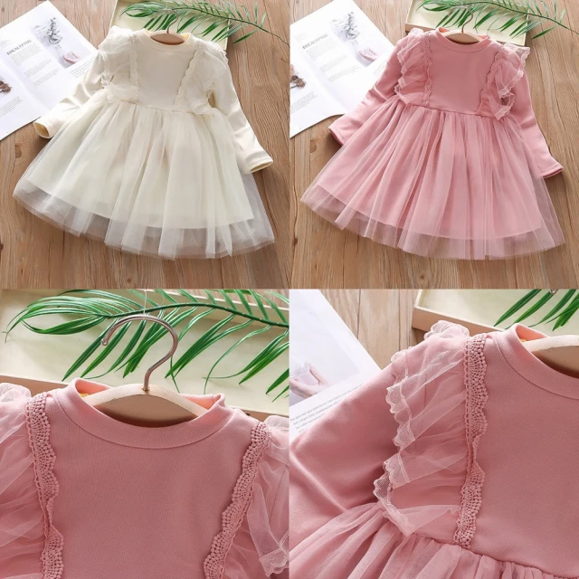 Purebaby 澳洲有機棉 女童洋裝/連衣裙 粉紅色(女童