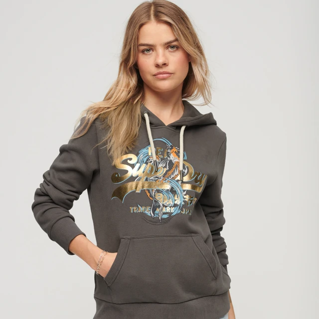 Superdry 女裝 帽T 連帽套頭衫 Japanese 