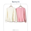 【betty’s 貝蒂思】花卉印花下擺網紗壓褶T-shirt(共二色)