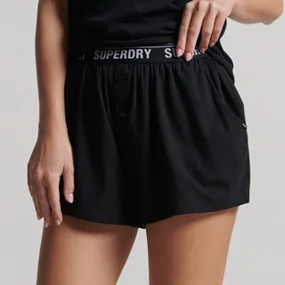 【Superdry】女裝 睡衣短褲 PJ SHORT(黑)