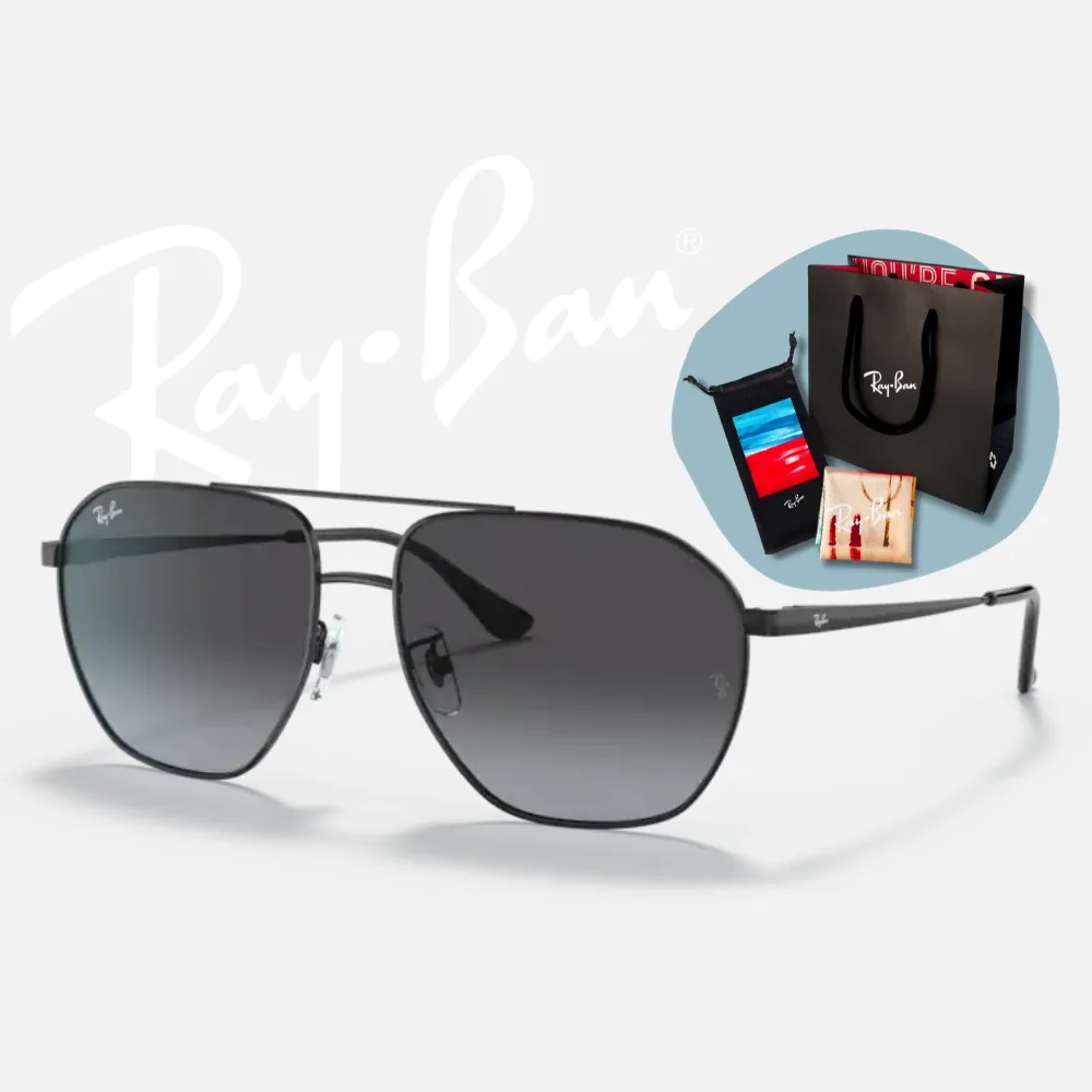 【RayBan 雷朋】將軍款飛官漸層太陽眼鏡(RB3692D-002/8G 60mm 漸層鏡片)