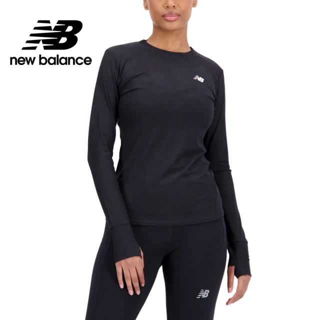 NEW BALANCE NB 涼感極輕透氣運動長袖上衣_女性_黑色_WT33282BK(美版 版型偏大)