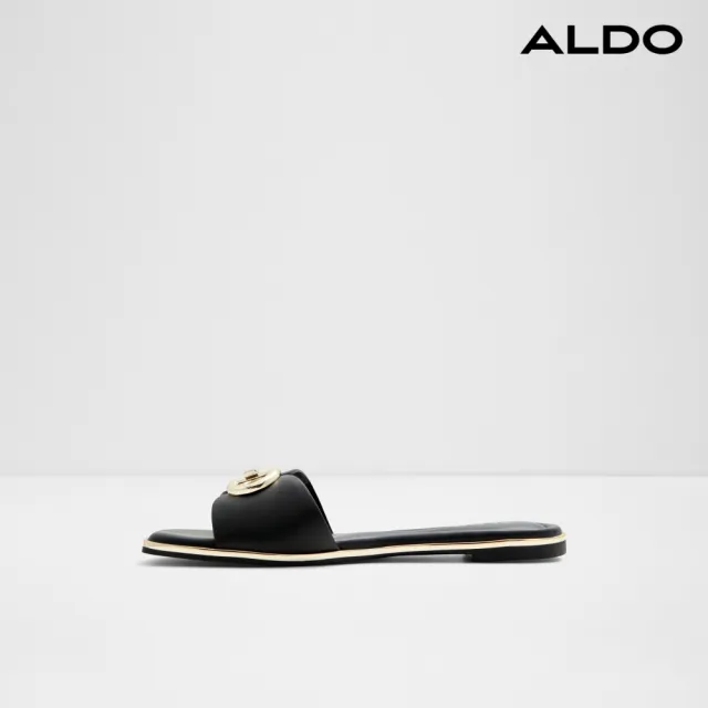 【ALDO】BELLENOR-復古花窗紋涼拖鞋-女鞋(黑色)