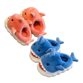 【Baby 童衣】兒童拖鞋 鯊魚造型居家室內拖鞋 男女童保暖毛絨拖鞋 幼稚園室內拖 11701(童鞋)