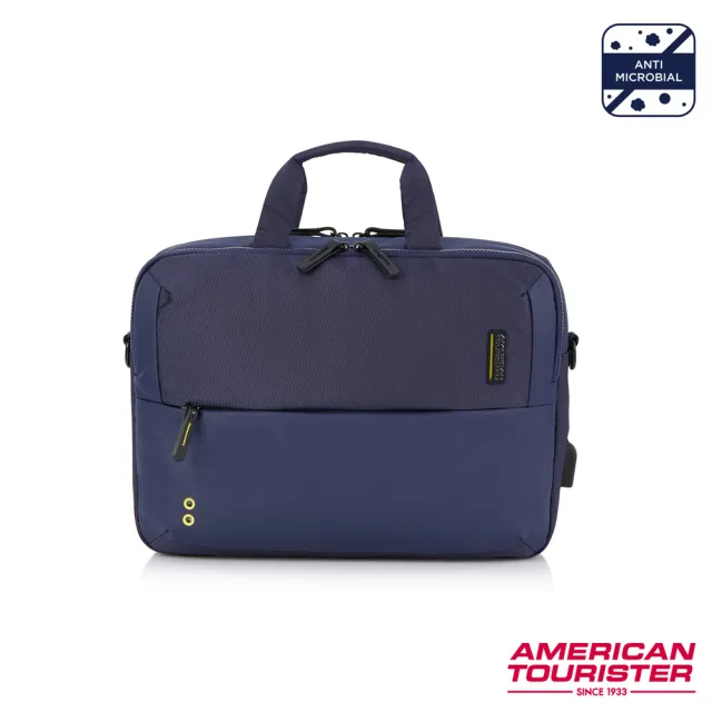 【AMERICAN TOURISTER 美國旅行者】Zork 2.0 減壓抗菌輕量筆電公事包15.6吋(多色可選)