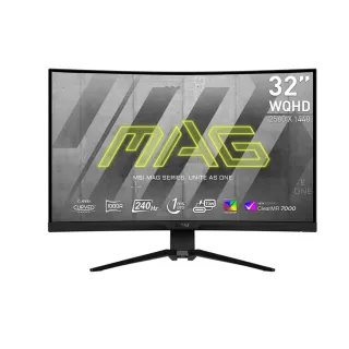 【MSI 微星】MAG 325CQRXF 32型 VA WQHD 240Hz 電競曲面螢幕(1ms/Adaptive Sync/1000R)