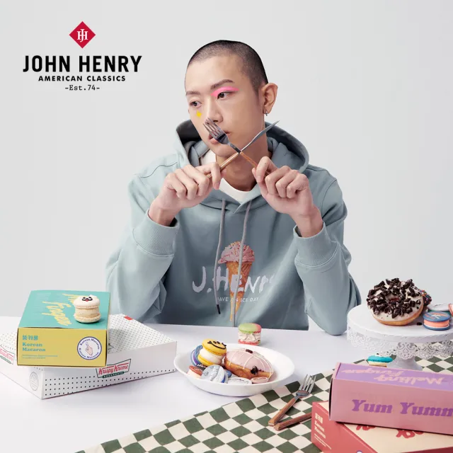 【JOHN HENRY】冰淇淋印花帽T