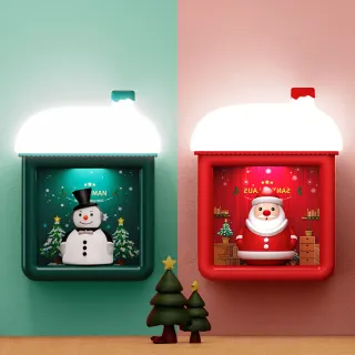 【半島良品】可掛磁吸聖誕雪屋擺飾小夜燈/2款(百元禮物 畢業禮物 聖誕禮物 生日禮物 交換禮物)