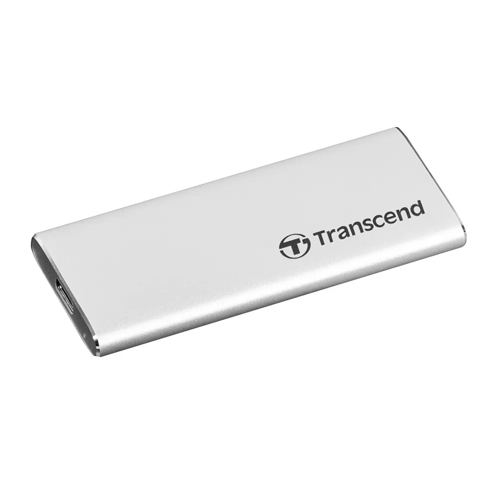 【Transcend 創見】ESD260C 500GB USB3.1/Type C 雙介面行動固態硬碟-晶燦銀(TS500GESD260C)