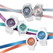 【CASIO 卡西歐】G-SHOCK WOMEN 冬季光彩 碳核心防護 八角雙顯腕錶 母親節 禮物(GMA-S2100WS-7A)