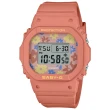 【CASIO 卡西歐】BABY-G 綻放花卉 經典時尚電子腕錶 母親節 禮物(BGD-565RP-4)