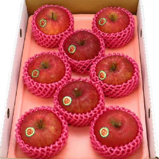 【愛蜜果】日本青森蘋果8顆 #28品規分裝禮盒X1盒(約2.8公斤+-5%/盒_ 蜜富士蘋果)
