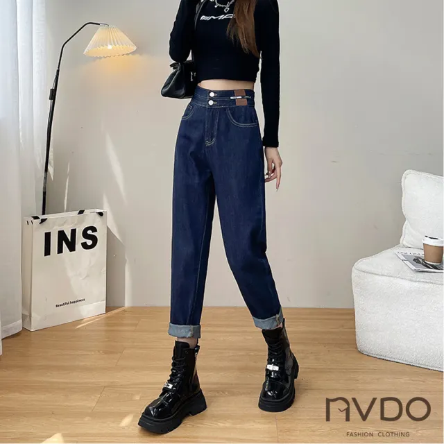 【NVDO】出清品  視覺顯瘦6KG雙扣哈倫九分褲(26-31吋可穿/F078/售完不補)