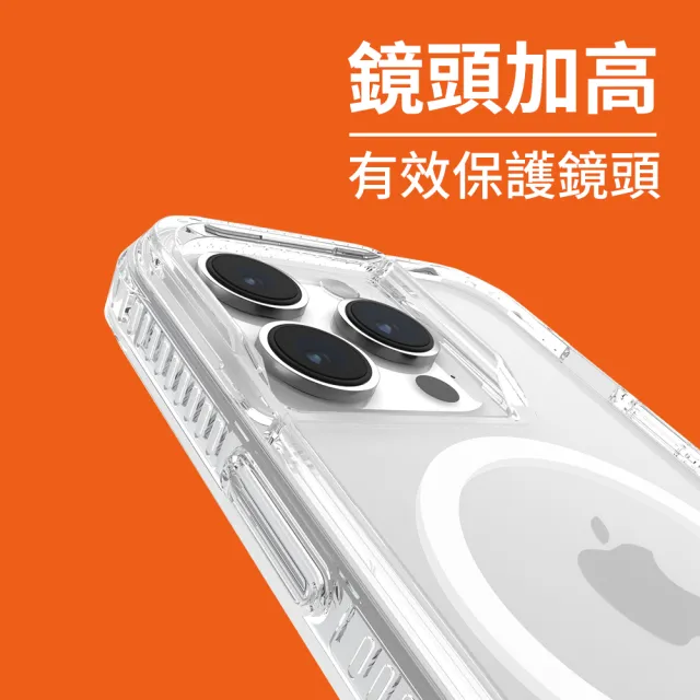 【CASE-MATE】美國 CASE·MATE iPhone 15 Pro Ultra Tough Plus D3O 極強悍防摔保護殼MagSafe(透明)