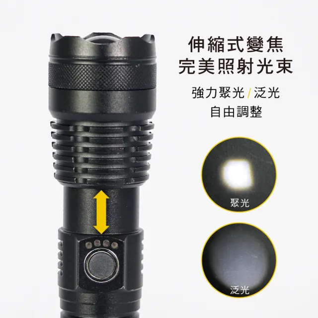 【KINYO】充電式P50高亮度手電筒(福利品 LED-6246)