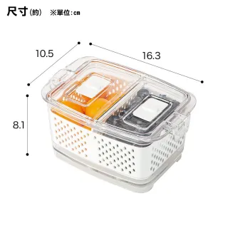 【NITORI 宜得利家居】冰箱用 冷藏用可瀝水保鮮盒 2 SS(冰箱用 冷藏用 保鮮盒)