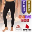【North Field】男 鈦金 Polartec Power Stretch 控溫強刷毛保暖衛生褲.內搭褲.比發熱衣強(8ND115B 黑色)