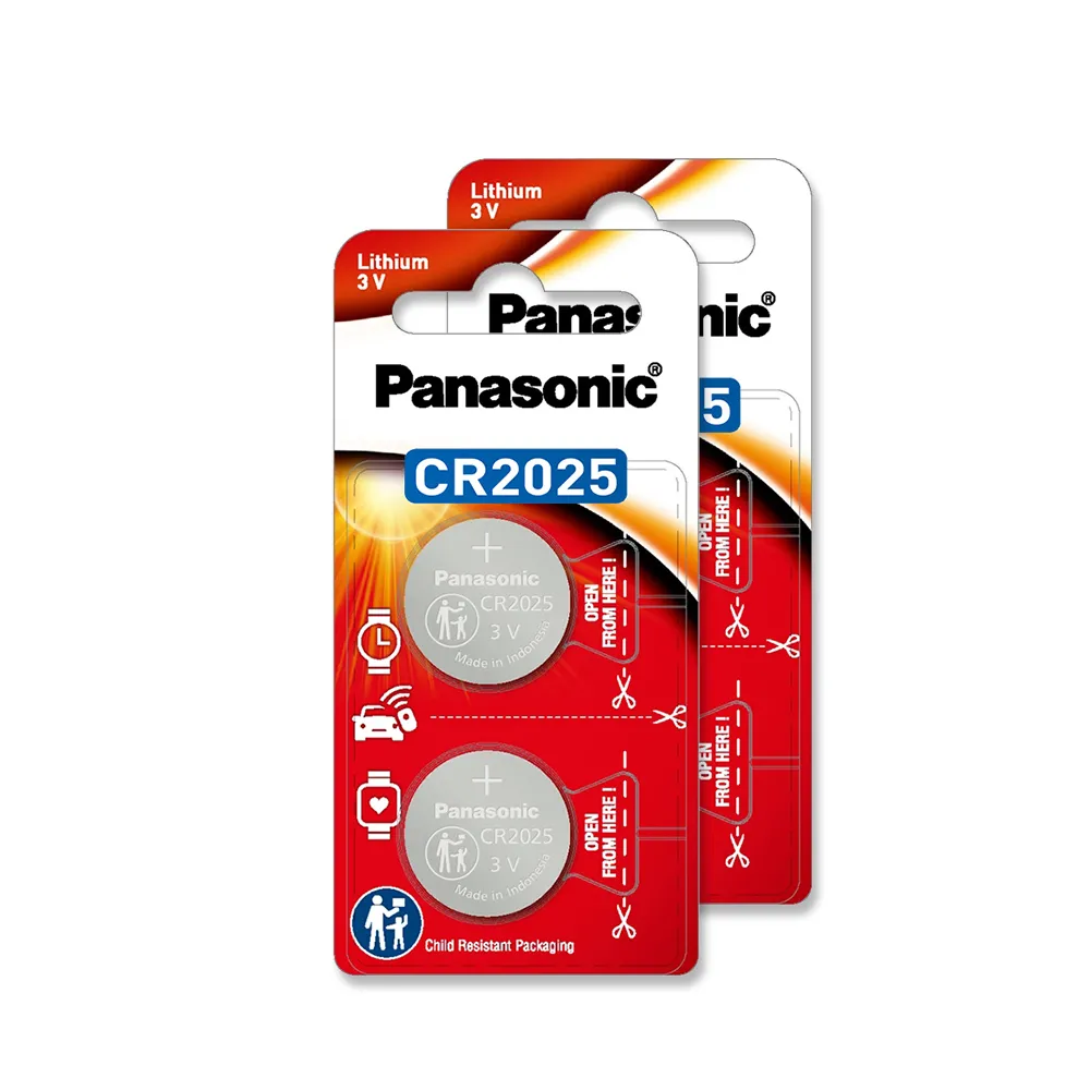 【Panasonic 國際牌】CR2025 鈕扣型 3V專用鋰電池-4顆入