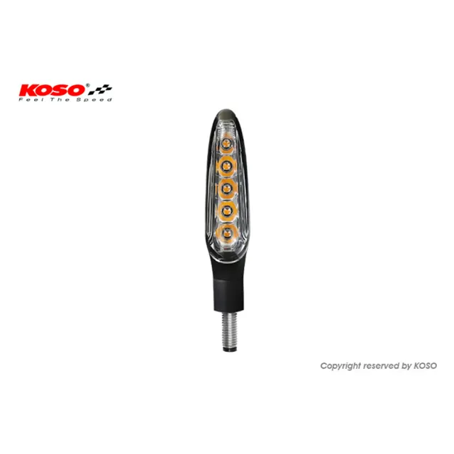 KOSO】Z4 序列式LED方向燈方向指示燈車燈(霧黑/ LED：琥珀光/ 燈殼 