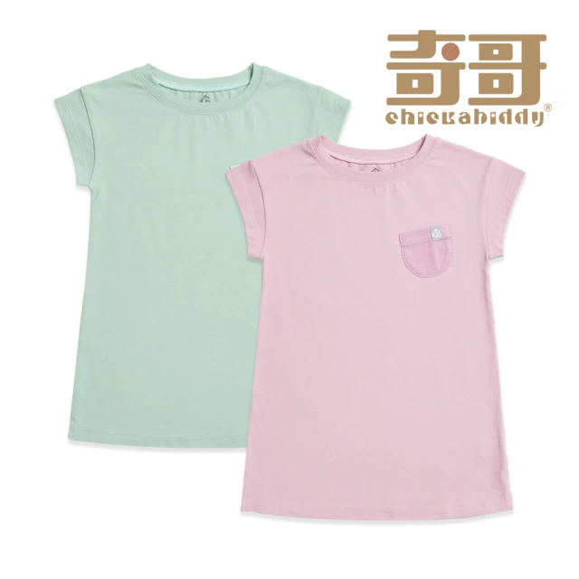 奇哥 CHIC BASICS系列 女童裝 休閒短袖洋裝 1-8歲(2色選擇)