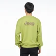 【JEEP】男裝 簡約品牌LOGO刷毛長袖大學T(果綠)