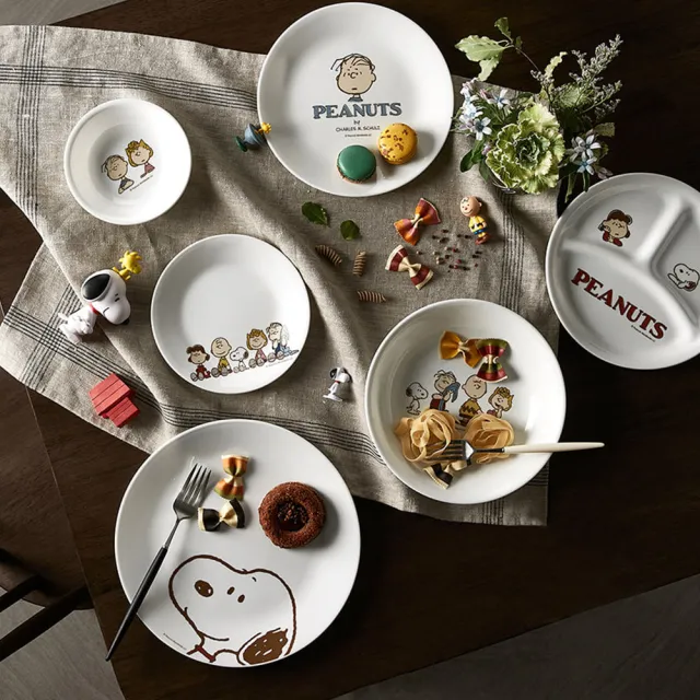 【CorelleBrands 康寧餐具】SNOOPY FRIENDS 4件式碗盤組(D03)
