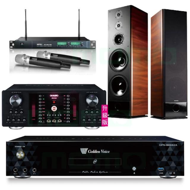 【金嗓】CPX-900 K1A+OKAUDIO DB-9AN+ACT-869+TDF K-105(4TB點歌機+擴大機+無線麥克風+喇叭)