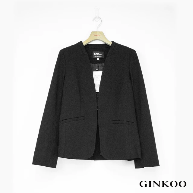 GINKOO 俊克 素色波浪袖棉質上衣品牌優惠