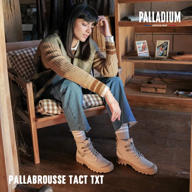 Palladium】PALLABROUSSE TACT TXT有機棉軍靴-女-三色任選- momo購物網