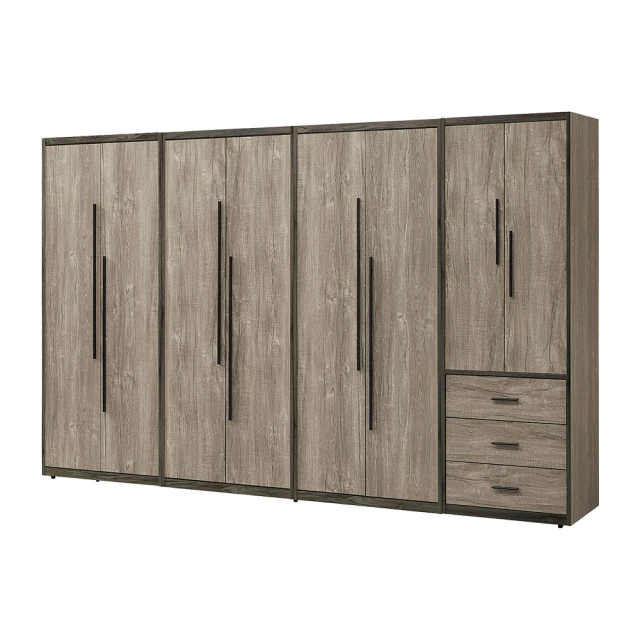 直人木業 現代風溫馨布織紋標準衣櫃150公分(兩個三抽)優惠