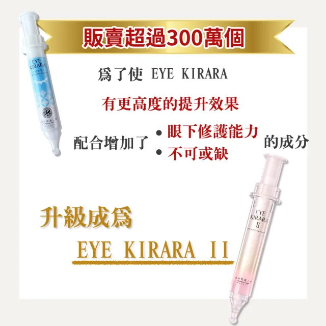 【北的快適工房】EYE KIRARAⅡ活力眼霜昇級版10g+LID KIRARA上眼皮專用眼霜10g眼周全效保養組(撫紋)