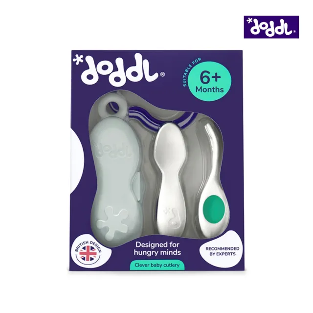 【Doddl】英國人體工學秒拾餐具  - 嬰幼兒學習餐具 兩件組 學習餐具 叉匙組(含湯匙、叉子)