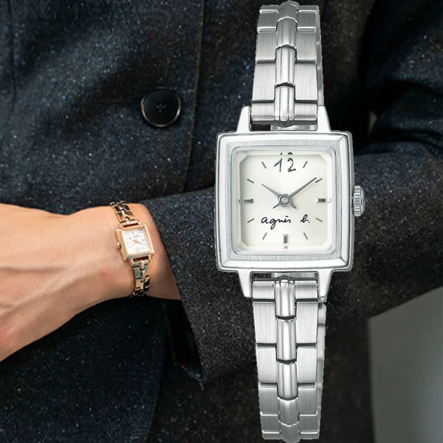 agnes b. marcello系列 簡約法式手寫數字腕錶