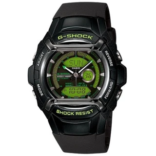 G-SHOCK 炫彩賽車風雙顯運動錶-膠帶-綠底黑框(G-550FB-1A3DR)