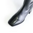 【KOKKO 集團】極度顯瘦包覆彈力貼腿方頭長靴(黑色)