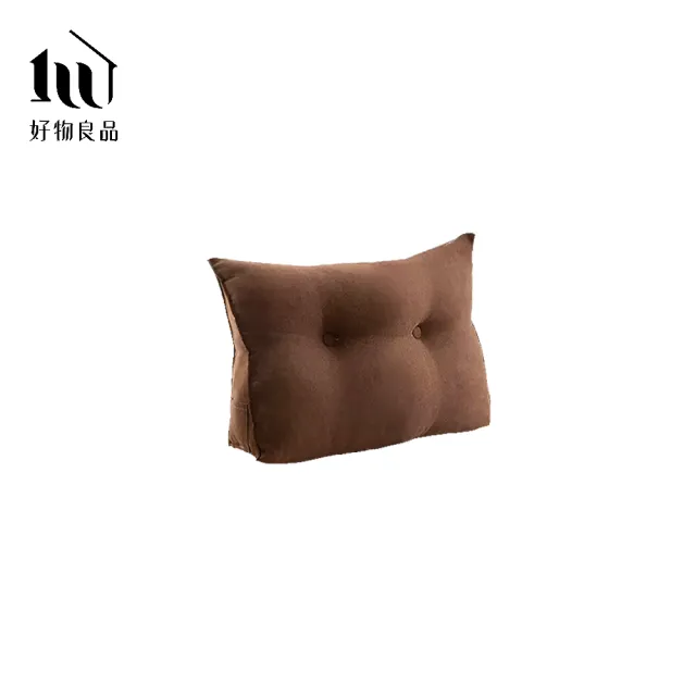 【好物良品】靠枕_可拆洗單色三角形靠枕墊-80x20x50cm(孕婦靠腰抬腿抱枕墊)