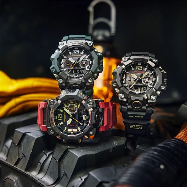 【CASIO 卡西歐】G-SHOCK MUDMASTER太陽能藍牙連線泥人錶 禮物 開學(GWG-B1000-1A/速)