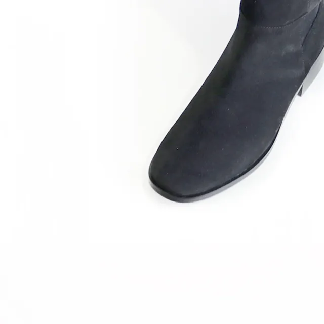 【KOKKO 集團】輕奢微辣絲絨感顯瘦麂皮長靴(黑色)
